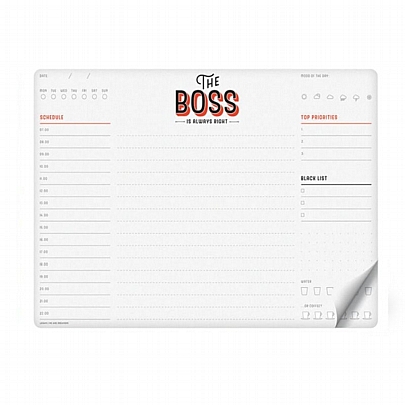 Paper Mouse Pad & Smart Notes - The Boss (17x25) - Legami