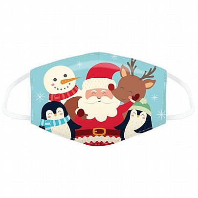 Παιδική μάσκα υφασμάτινη επαναχρησιμοποιούμενη - Jingle Bells (S)