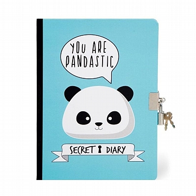 Μυστικό Σημειωματάριο με κλειδαριά - Panda (14x21) - I-total