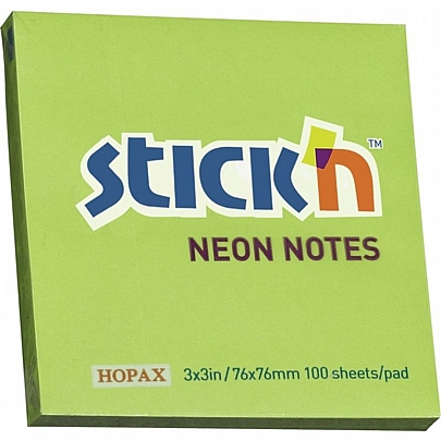 Αυτοκόλλητα Post it - 100 πράσινα χαρτάκια (7.6x7.6) - Stick'n