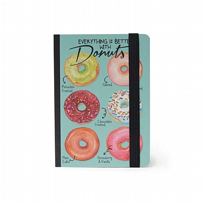 Σημειωματάριο ριγέ με λάστιχο - Donuts (9x13) - Legami