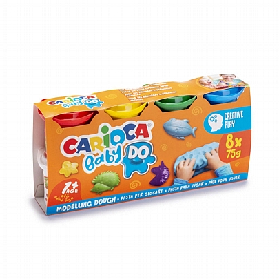 Πλαστοζυμαράκια 8 χρωμάτων (8x75gr) - Carioca Baby Do