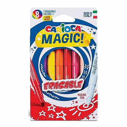 Μαρκαδόροι 7+1 χρωμάτων - Carioca Magic Erasable