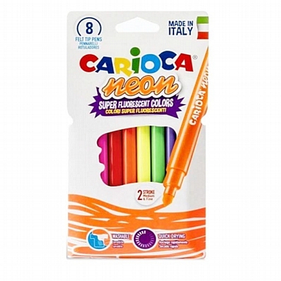 Μαρκαδόροι 8 χρωμάτων - Carioca Neon