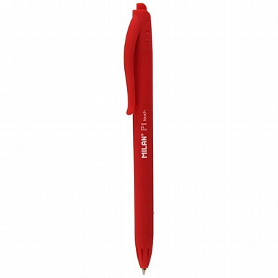 Στυλό Διαρκείας με Κουμπί - Κόκκινο (1.0mm) - Milan P1 Τouch