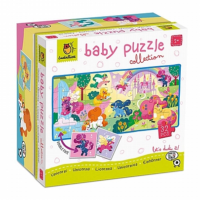 Baby Puzzle: Παζλ διπλής όψεως - Μονόκεροι (8x4κ/32κ) - Ludattica