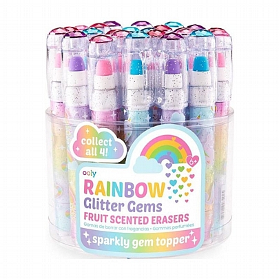 Μαγική αρωματική σβήστρα - Rainbow Glitter Gem - Ooly