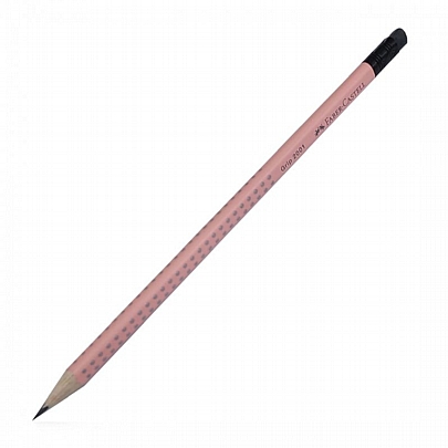 Μολύβι Grip 2001 με σβήστρα - Ανοιχτό ροζ (ΗΒ) - Faber Castell