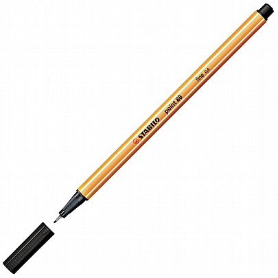 Μαρκαδοράκι Λεπτής Γραφής - Black (0.4mm) - Stabilo Point 88