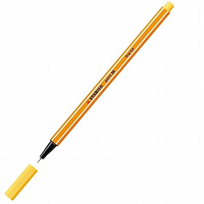 Στυλό μαρκαδοράκι - Yellow (0.4mm) - Stabilo Point 88