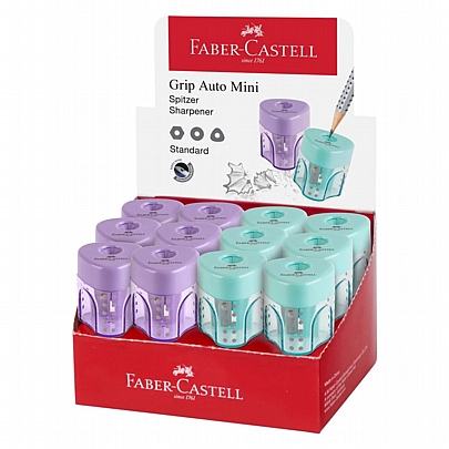 Ξύστρα μονή με δοχείο Mini - Faber-Castell Auto Grip Mini