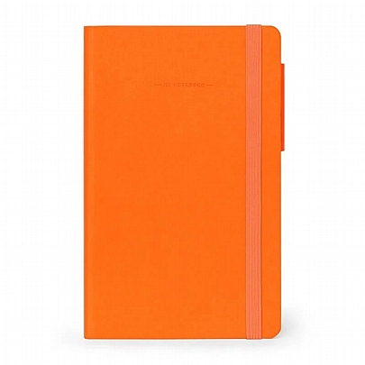 Σημειωματάριο ριγέ με λάστιχο - Neon orange (13x21) - Legami