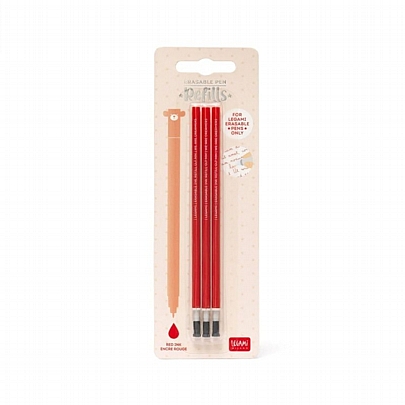 Ανταλλακτικά για στυλό που σβήνει - Κόκκινο (0.7mm/3τμχ) - Legami