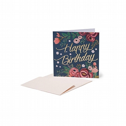 Ευχετήρια κάρτα - Happy Birthday (7x7) - Fiori Vintage - Legami