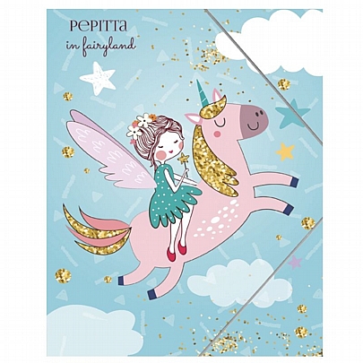 Πλαστικός φάκελος με λάστιχο - Pepitta and the Unicorn (A4) - A&G