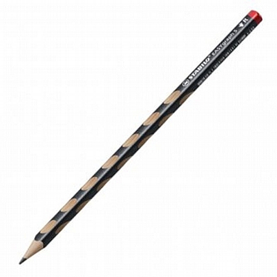 Μολύβι για Δεξιόχειρες - Μεταλλικό μαύρο(ΗΒ) - Stabilo Easygraph Slim