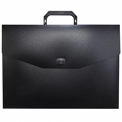 Τσάντα σχεδίου με κούμπωμα PP - Μαύρη (27x38x4) - Groovy
