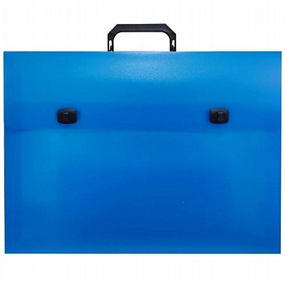 Τσάντα σχεδίου με διπλό κούμπωμα PP - Μπλε (32x43x5) - Groovy