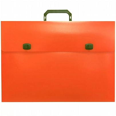 Τσάντα σχεδίου με διπλό κούμπωμα PP - Πορτοκαλί (32x43x5) - Groovy