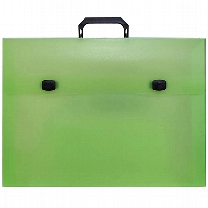 Τσάντα σχεδίου με διπλό κούμπωμα PP - Λαχανί (32x43x5) - Groovy Office