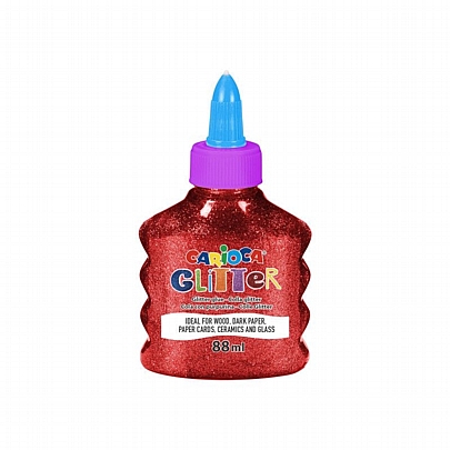 Glitter Glue - Κόκκινο (88ml) - Carioca Glitter