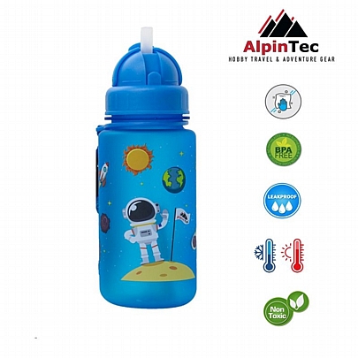 Παγούρι πλαστικό με καλαμάκι - Space (400ml) - AlpinPro