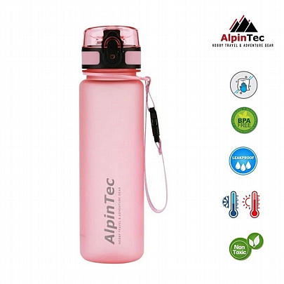 Παγούρι πλαστικό - Pink (500ml) - AlpinPro