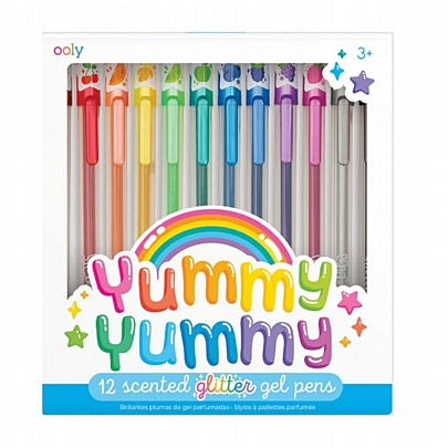 Σετ στυλό αρωματικών glitter 12 χρωμάτων (1.0mm) - Yummy Yummy - Ooly