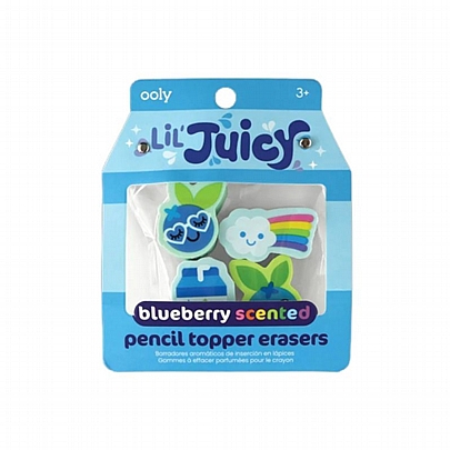Σετ αρωματικές σβήστρες για μολύβι - Βατόμουρο (4τεμάχια) - Ooly Lil’ Juicy 