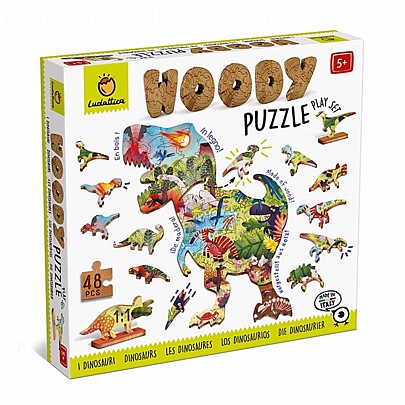 Woody Puzzle: Δεινόσαυροι (48κ) - Ludattica