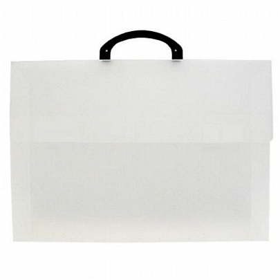 Τσάντα σχεδίου με κούμπωμα PP - Διάφανη (28x38x5) - Arion