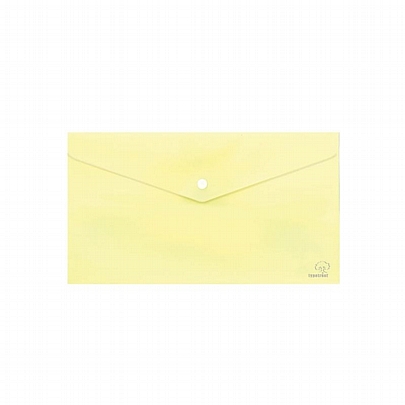 Φάκελος με κουμπί επιταγών - Pastel Κίτρινο (23.5x13) - Typotrust