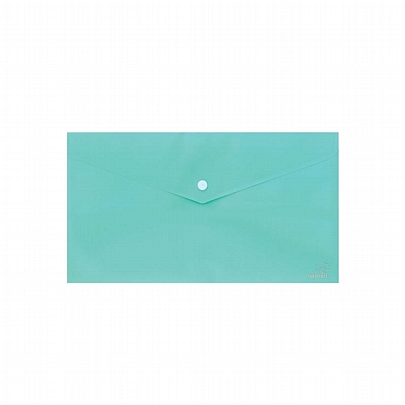 Φάκελος με κουμπί επιταγών - Pastel πράσινο (23.5x13 εκ.) - Typotrust