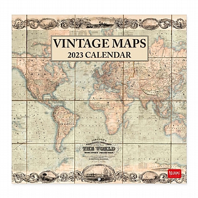Μηνιαίο Ημερολόγιο Τοίχου 2023 - Vintage Maps (30x29) - Legami