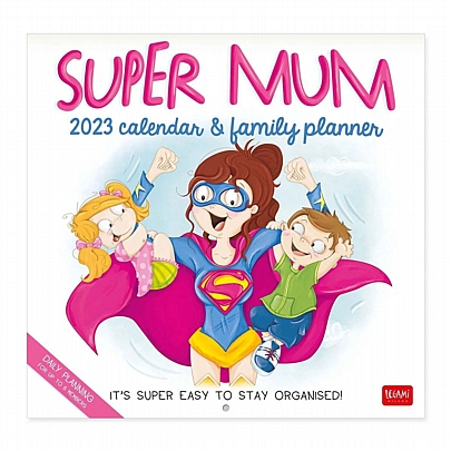 Μηνιαίο Ημερολόγιο Τοίχου 2023 - Super Mum (30x29) - Legami