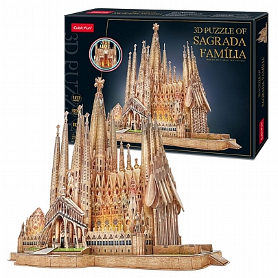 Παζλ 3D Led - Sagrada Familia (696κ) - CubicFun