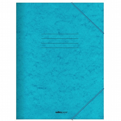 Χάρτινος φάκελος με λάστιχο - Γαλάζιος (25x35) - Salkopaper