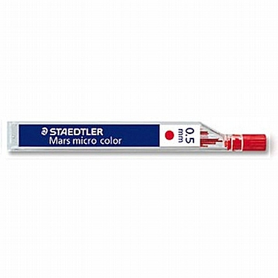 Μύτες για μηχανικό μολύβι (HB/0.5mm/12τμχ.) - Κόκκινο - Staedtler Mars Micro Color