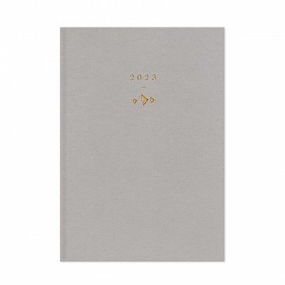 Ημερήσιο Ημερολόγιο Vie 2023 - Grey (17x25) - AdBook