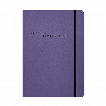 Ημερήσιο Ημερολόγιο Eco Elastic 2023 - Violet (12x17) - AdBook