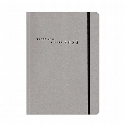 Ημερήσιο Ημερολόγιο Eco Elastic 2023 - Grey (12x17) - AdBook