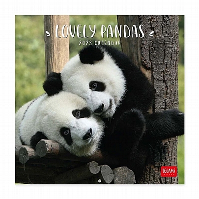 Μηνιαίο Ημερολόγιο Τοίχου 2023 - Lovely Pandas (18x18) - Legami