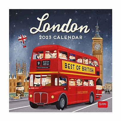 Μηνιαίο Ημερολόγιο Τοίχου 2023 - London (18x18) - Legami