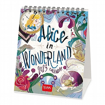 Μηνιαίο Επιτραπέζιο Ημερολόγιο 2023 Σπιράλ - Alice in Wonderland (12x14.5) - Legami