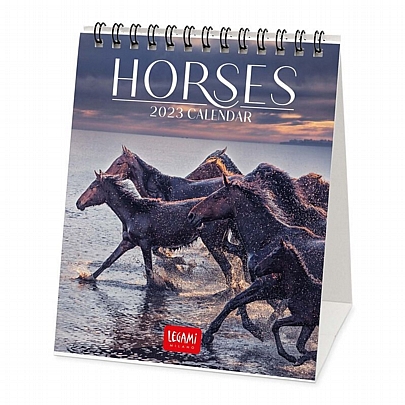 Μηνιαίο Επιτραπέζιο Ημερολόγιο 2023 Σπιράλ - Horses (12x14.5) - Legami