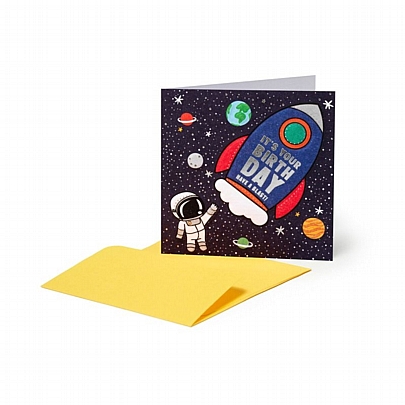 Ευχετήρια κάρτα - Happy Birthday (7x7) - Space - Legami