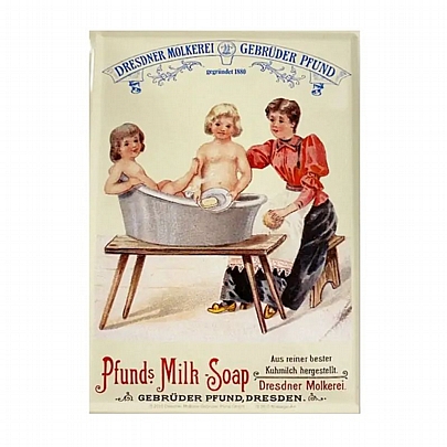 Μεταλλική Ευχετήρια Κάρτα με Φάκελο - Pfunds Milk Soap (10x14) - NostalgicArt