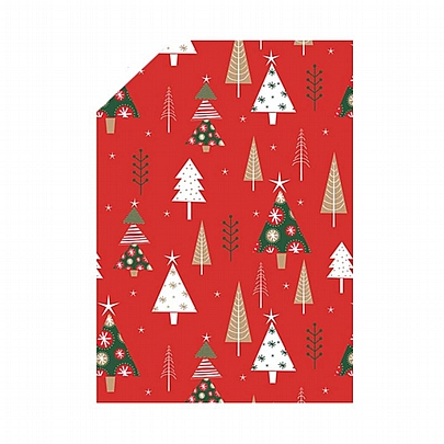 Χαρτί περιτυλίγματος - Red Christmas Fir-Tree (2m x 70cm) - Florio Carta