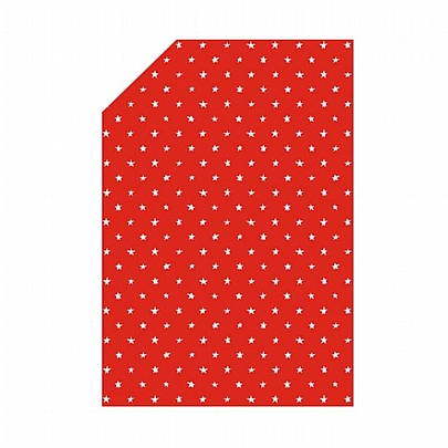Χαρτί περιτυλίγματος - Red/White Christmas Stars (2m x 70cm) - Florio Carta