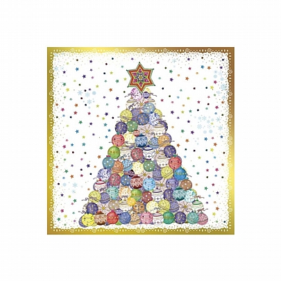 Χριστουγεννιάτικη κάρτα με Φάκελο - Christmas Tree (13.5x13.5) - ThePaperBox